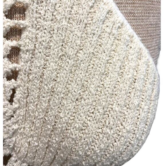 VINTAGE RARE Kingston Knits Womens Halter Maxi Dress 1970s 1960s White Summer - Picture 4 of 10